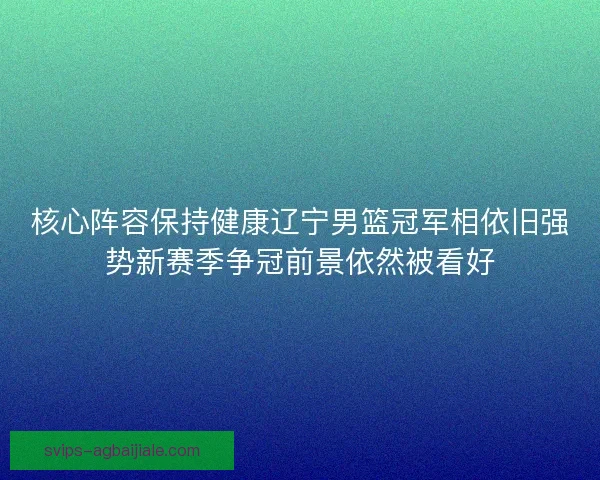 核心阵容保持健康辽宁男篮冠军相依旧强势新赛季争冠前景依然被看好 核心阵容保持健康辽宁男篮冠军相依旧强势新赛季争冠前景依然被看好